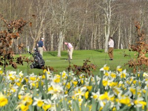 golfers paying at the Hirsel gold club