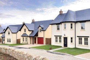 street of detached homes